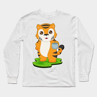 Tiger Coffee Cup Long Sleeve T-Shirt